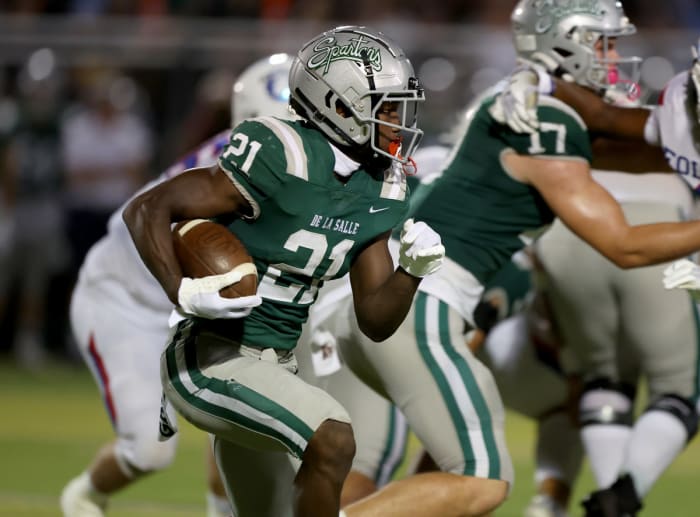 Charles Greer (21), De La Salle. File photo: Dennis Lee